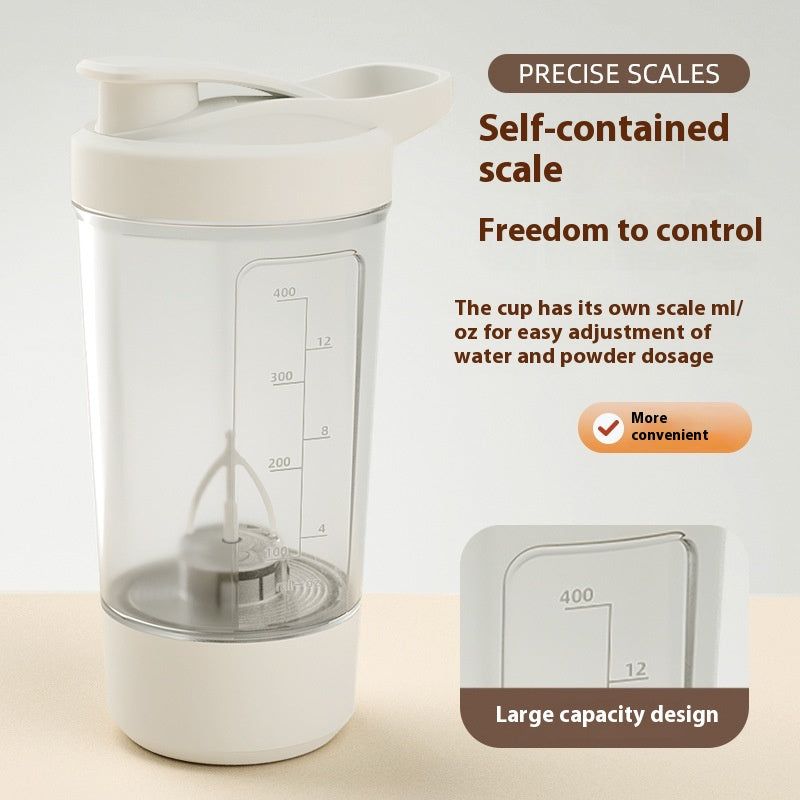 400ML Electric Protein Powder Mixing Cup - Automatic Shaker Mixer for Milk, Coffee, and Beverages - 1200mAh Battery Capacity