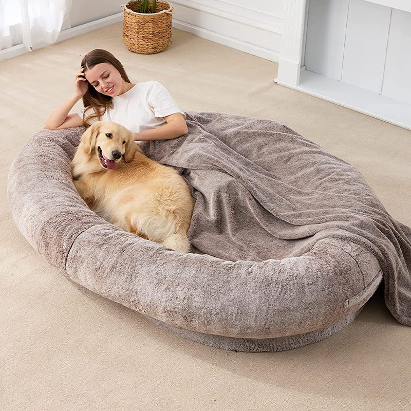 Large Plush Dog Bed for Humans