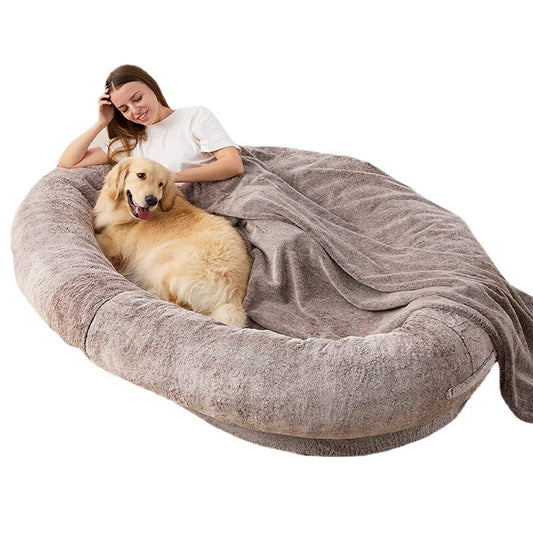 Large Plush Dog Bed for Humans