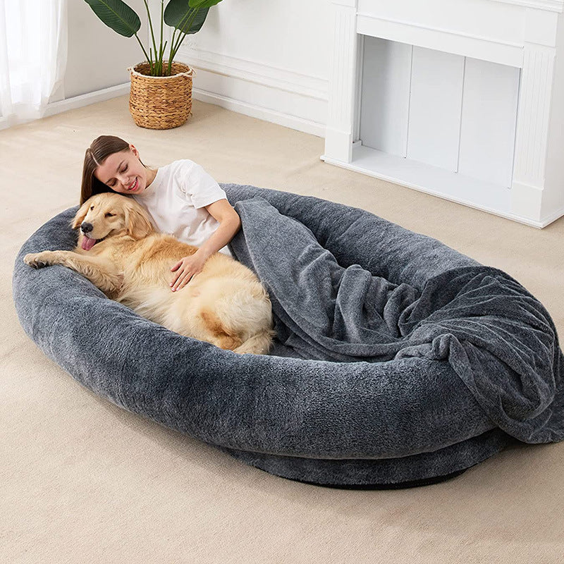 Large Plush Dog Bed for Humans