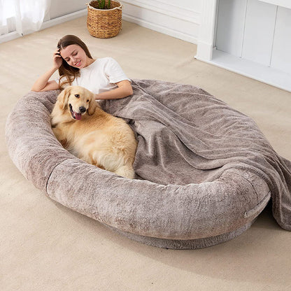Large Plush Dog Bed for Humans